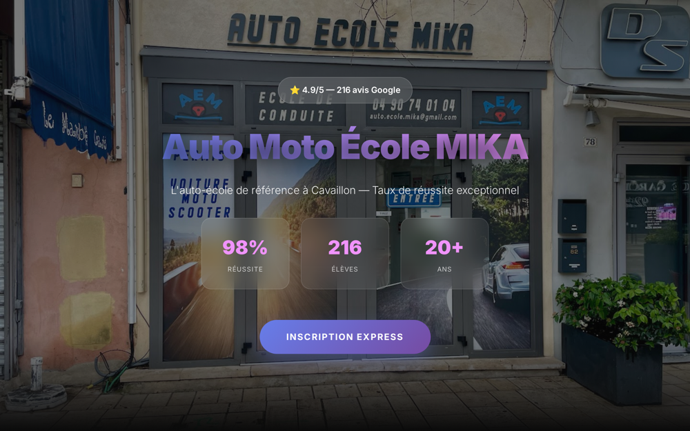 Démo Auto-École Mika
